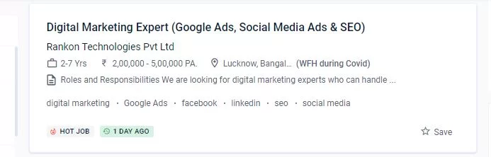 digital marketing job opportunities